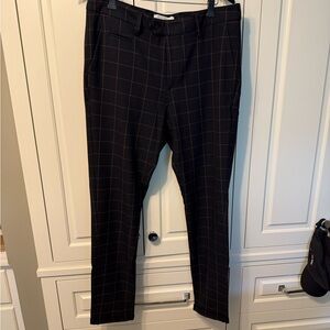 Les Deux Navy Blue Checkered Pants